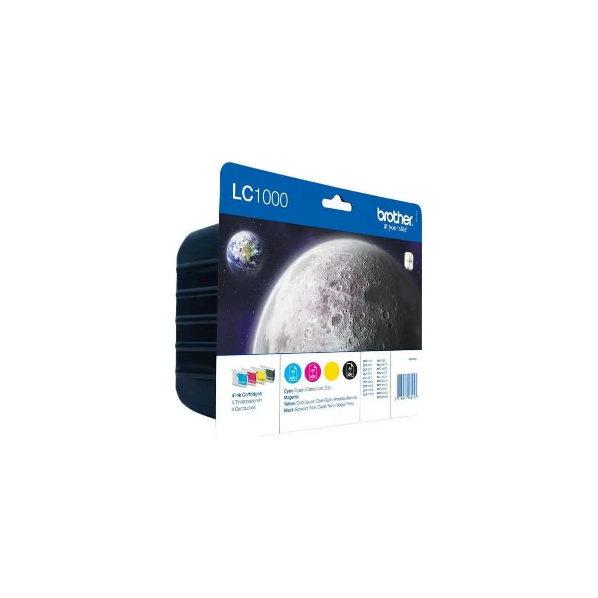 Brother LC1000 Noir couleur Multipack de 4 cartouches d'encre d'origine Brother LC1000 Noir couleur Multipack de 4 cartouches d'encre d'origine