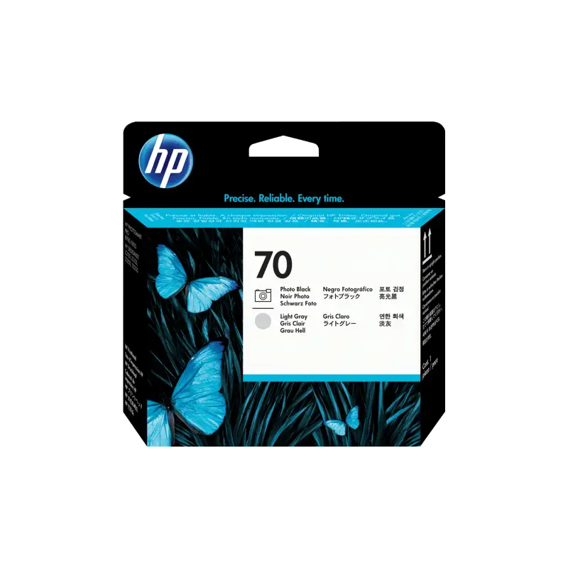 HP 70 Photo noir gris clair Tête d'impression d'origine - C9407A