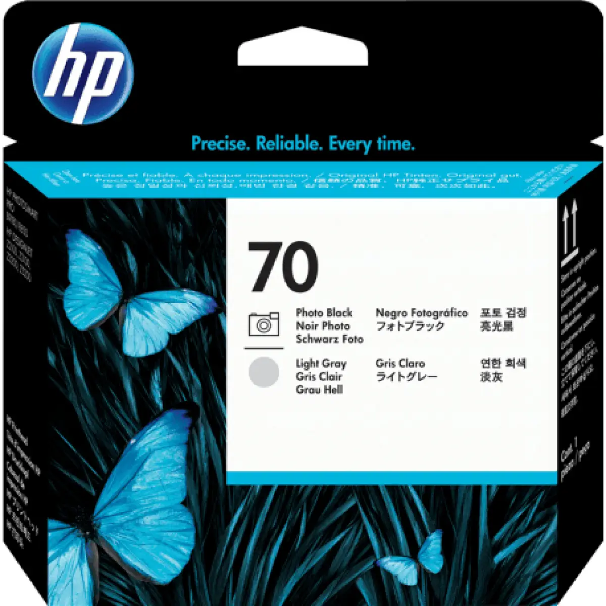 HP 70 Photo noir gris clair Tête d'impression d'origine - C9407A