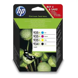 HP 934XL/935XL Noir couleur Multipack de 4 cartouches d'encre d'origine