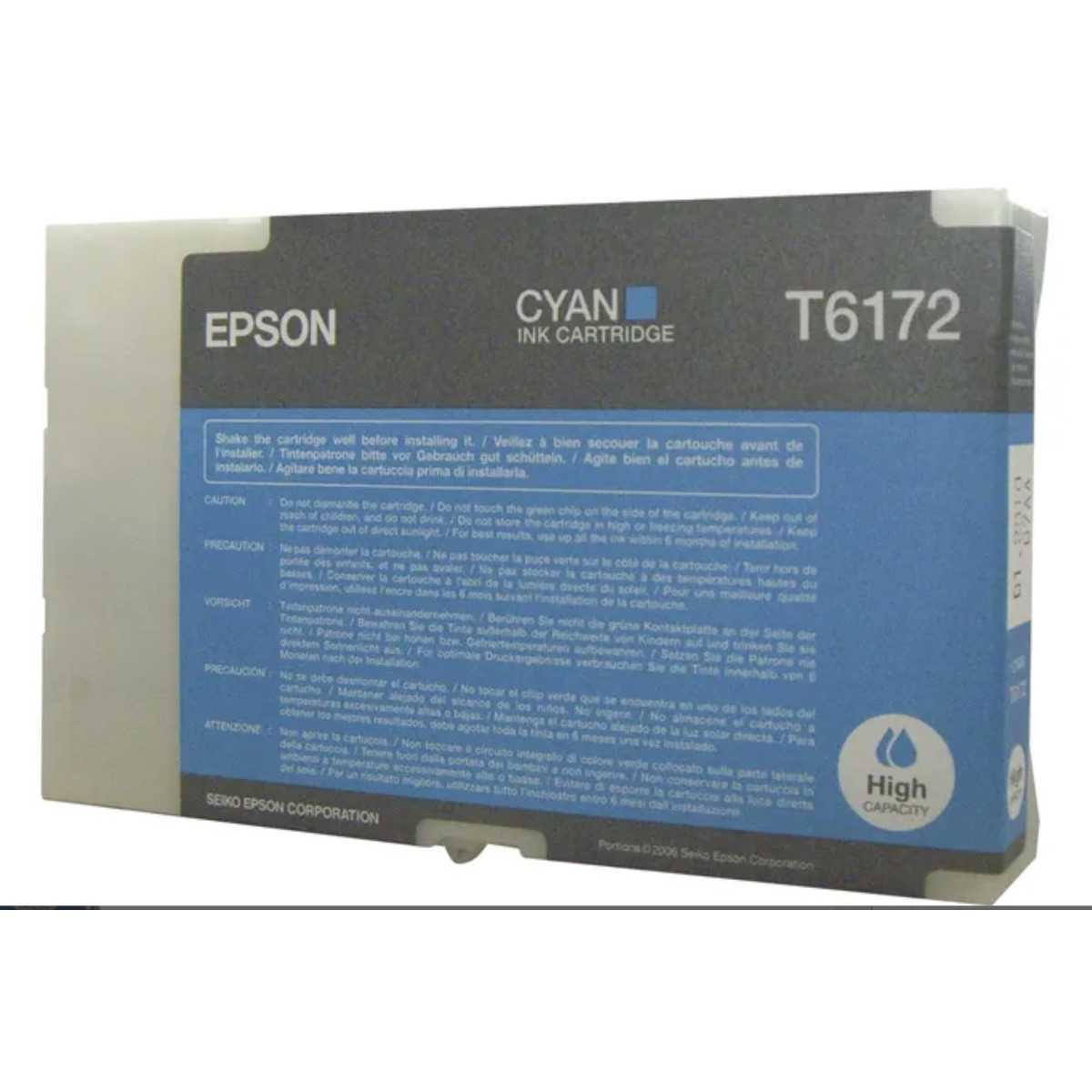 Epson T6172 Cyan Cartouche d'origine au meilleur prix Epson T6172 Cyan Cartouche d'origine au meilleur prix