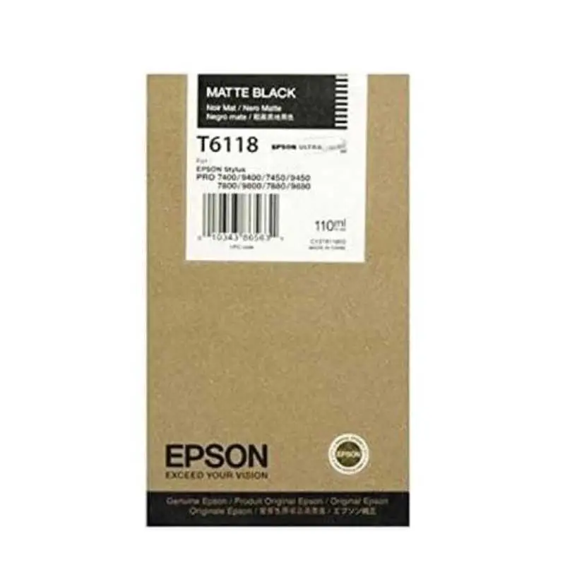 EPSON T6118 Noir mat Cartouche d'encre d'origine