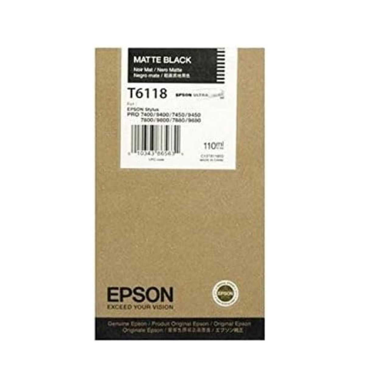EPSON T6118 Noir mat Cartouche au meilleur prix EPSON T6118 Noir mat Cartouche au meilleur prix