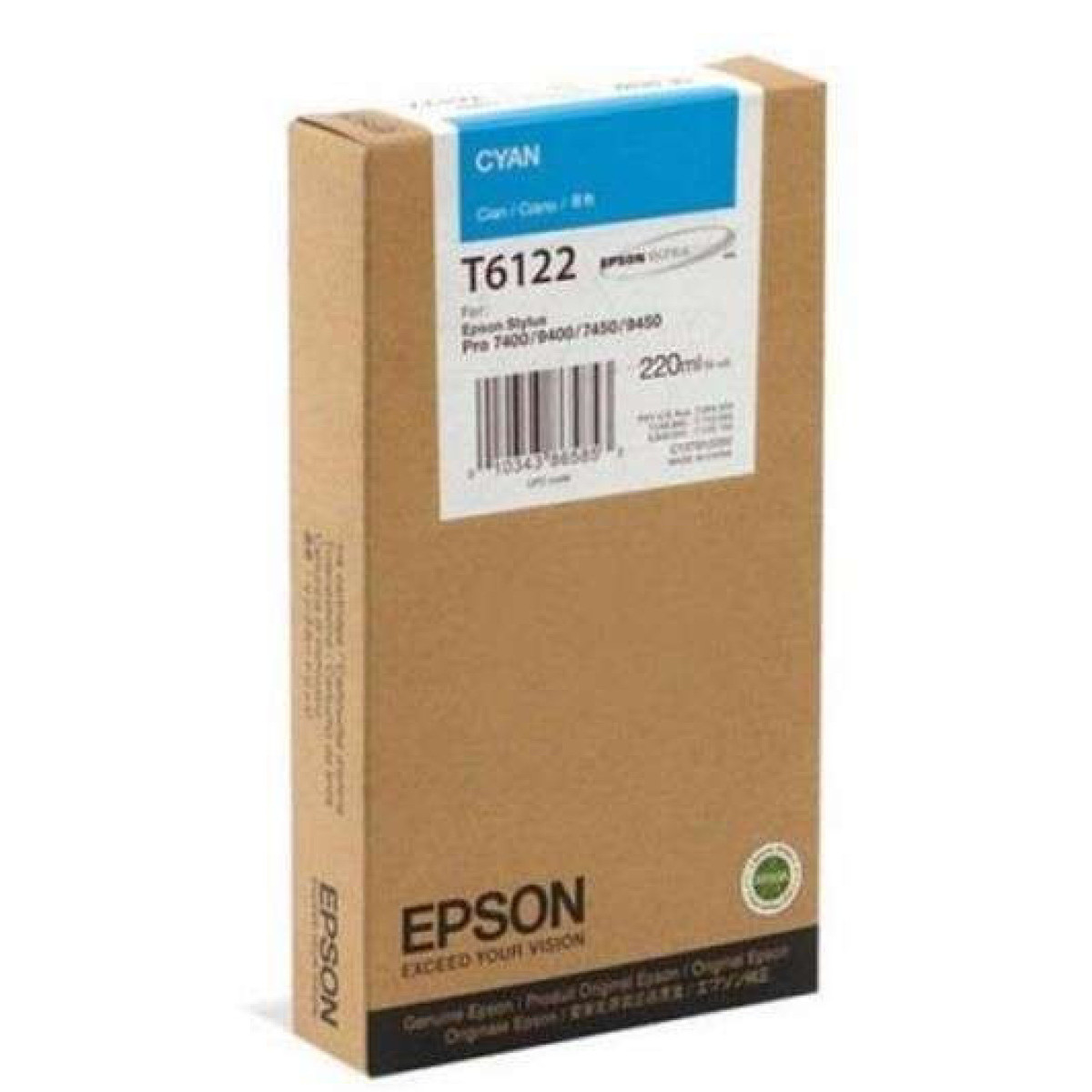 Epson T6122 Cyan Cartouche d'origine moins chère