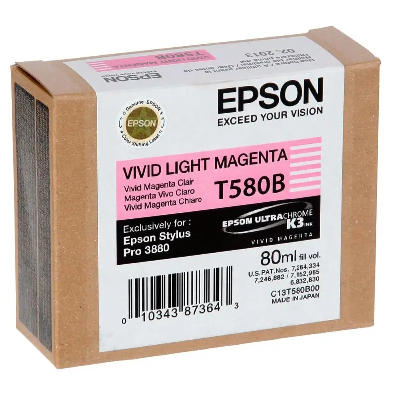 EPSON T580B Magenta vif clair Cartouche d'encre d'origine