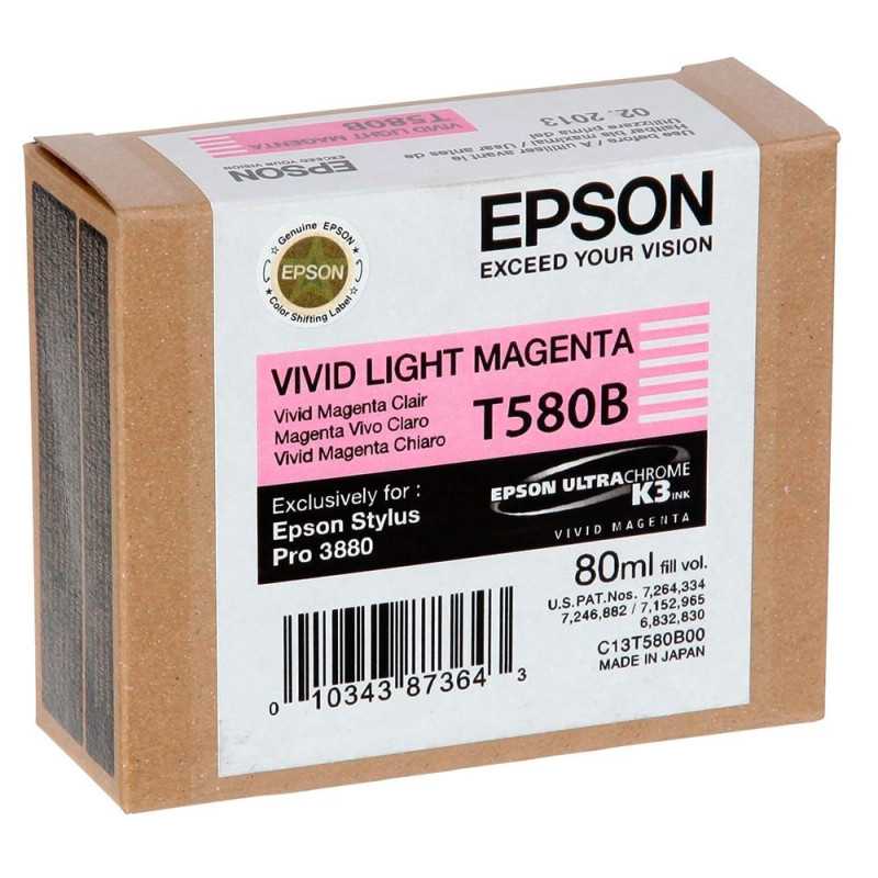 EPSON T580B Magenta vif clair Cartouche d'encre d'origine