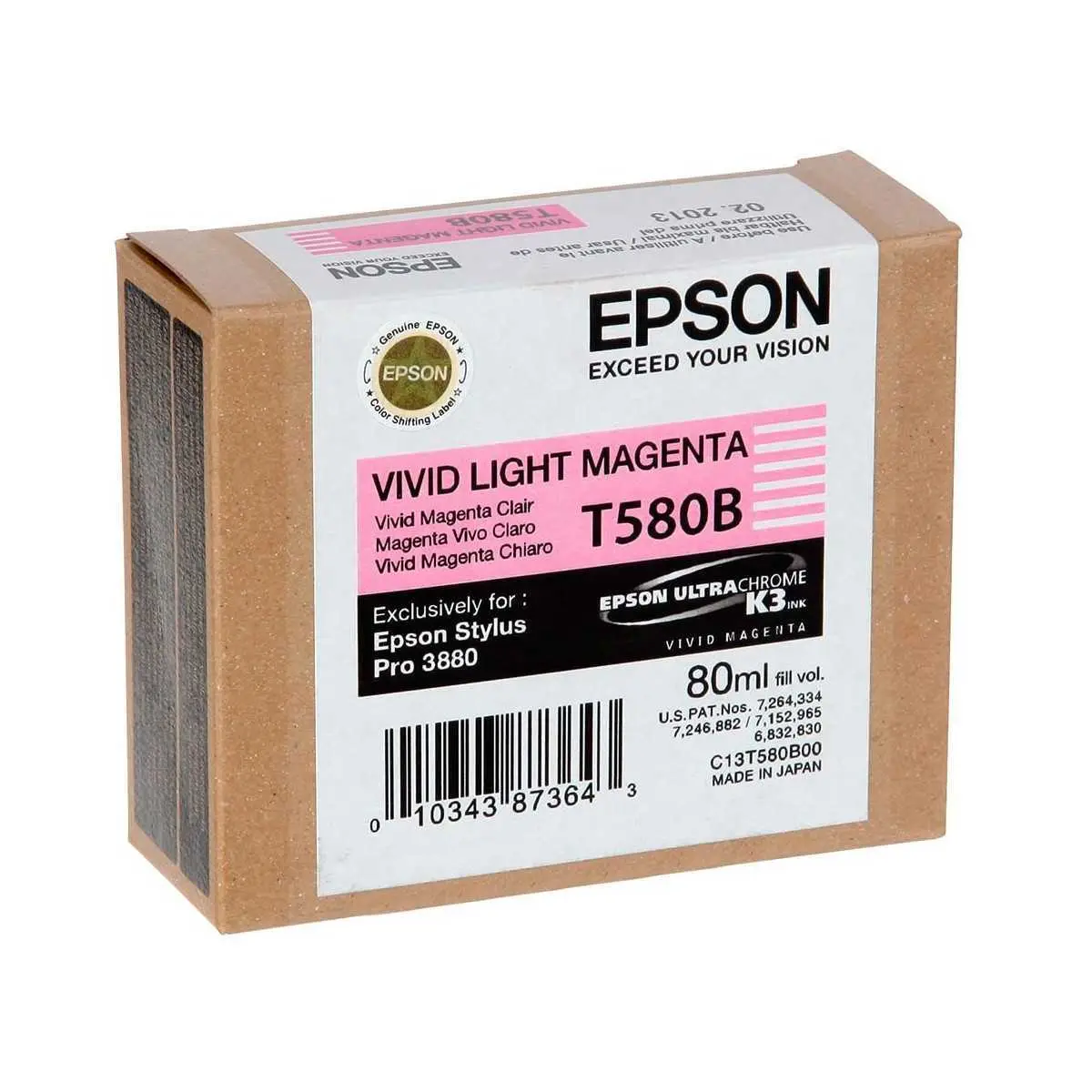 EPSON T580B Magenta vif clair Cartouche d'encre d'origine