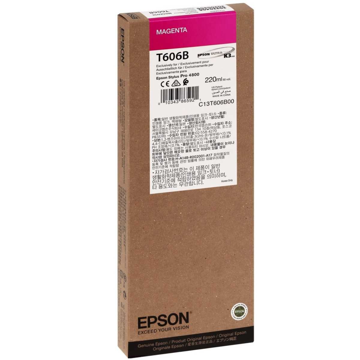 Epson T606B Magenta Cartouche d'encre d'origine moins chère Epson T606B Magenta Cartouche d'encre d'origine moins chère