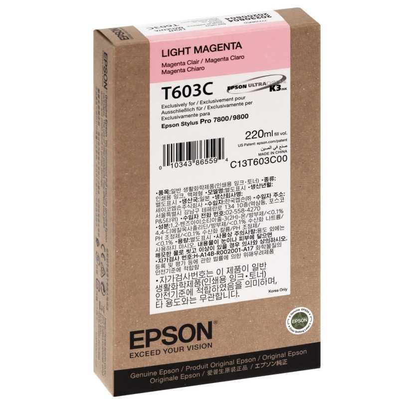 Epson T603C Magenta clair Cartouche d'encre au meilleur prix