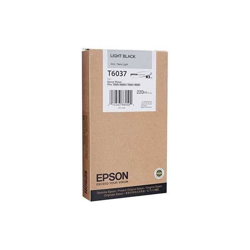 Epson T6037 Noir clair Cartouche d'encre d'origine moins chère