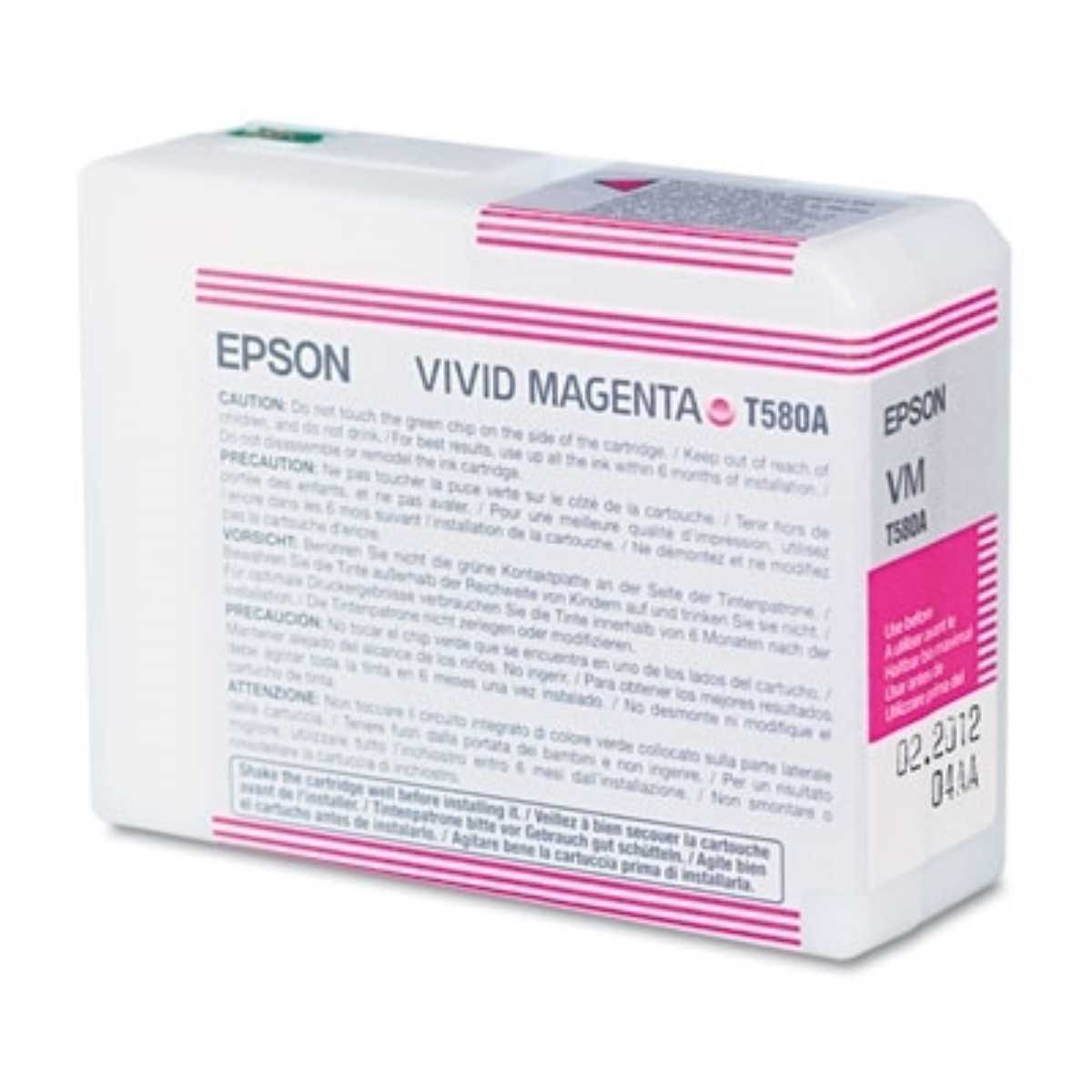 EPSON T580A Vivid Magenta Cartouche d'encre d'origine EPSON T580A Vivid Magenta Cartouche d'encre d'origine