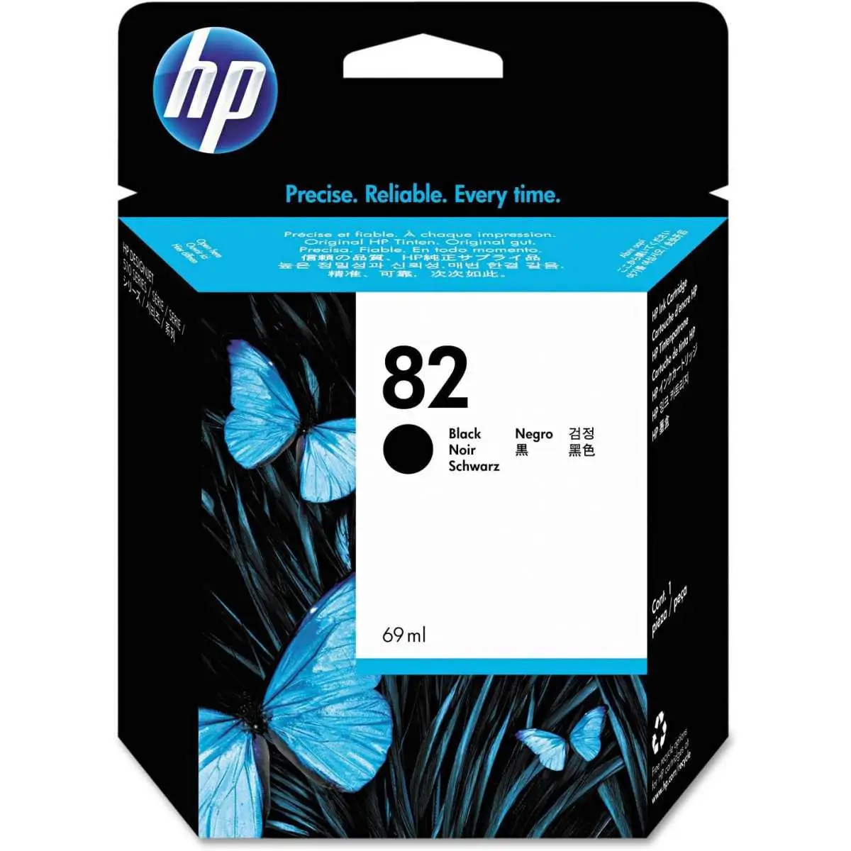HP 82 Noir (69ML) Cartouche d'encre d'origine - CH565A
