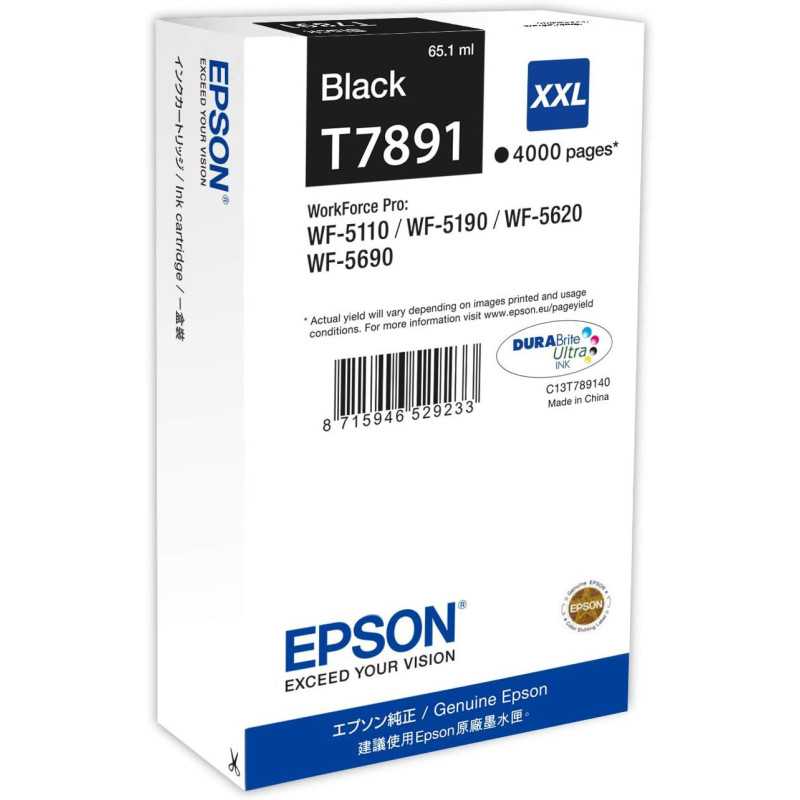 Epson T7891 XXL Noir Cartouche d'encre au meilleur prix Epson T7891 XXL Noir Cartouche d'encre au meilleur prix