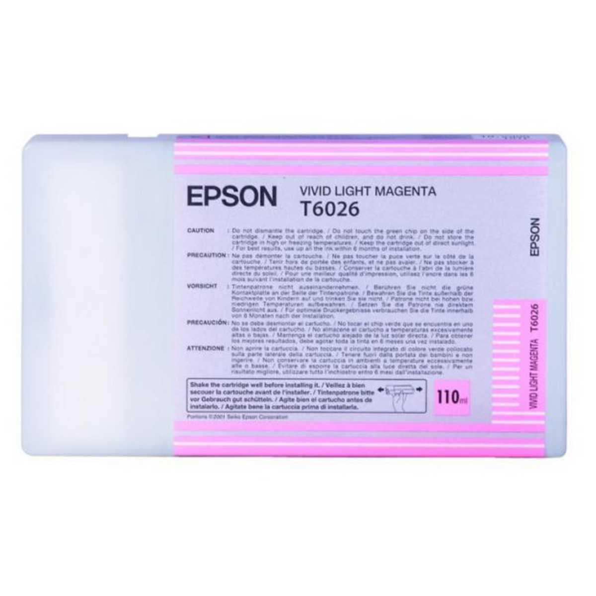 Epson T6026 Light magenta Cartouche d'encre au meilleur prix Epson T6026 Light magenta Cartouche d'encre au meilleur prix