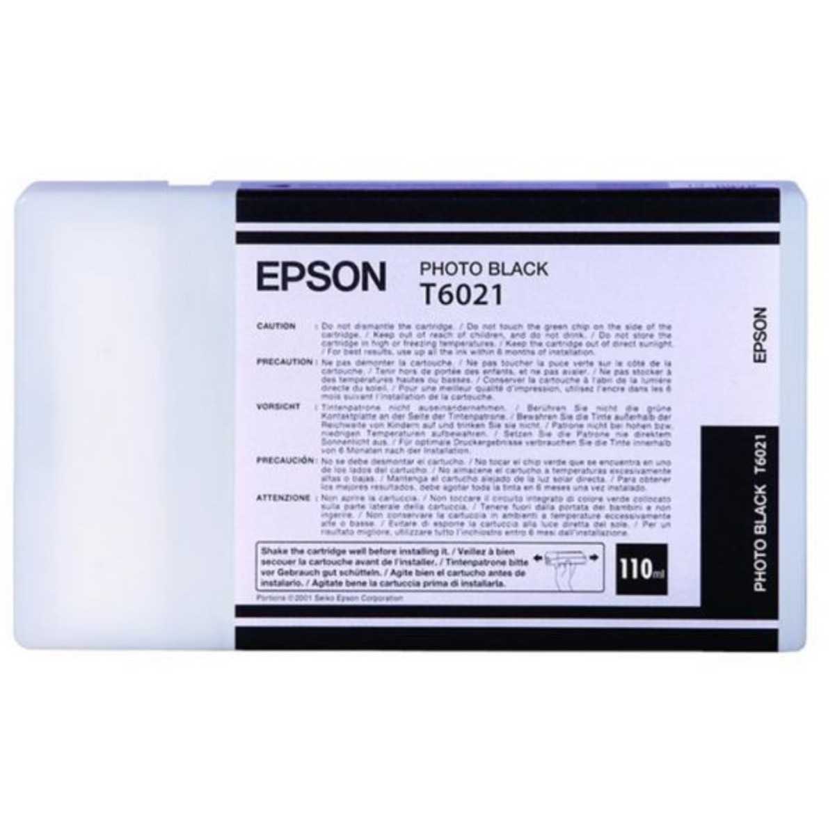 Epson T6021 Photo noir Cartouche d'encre d'origine