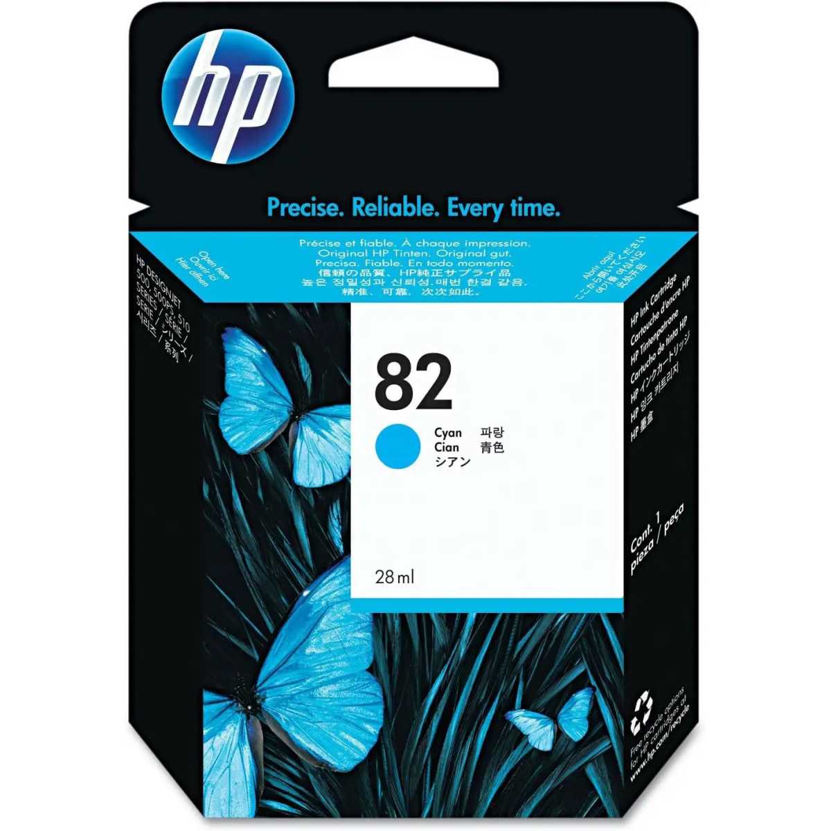HP 82 Cyan Cartouche d'encre d'origine au meilleur prix HP 82 Cyan Cartouche d'encre d'origine au meilleur prix