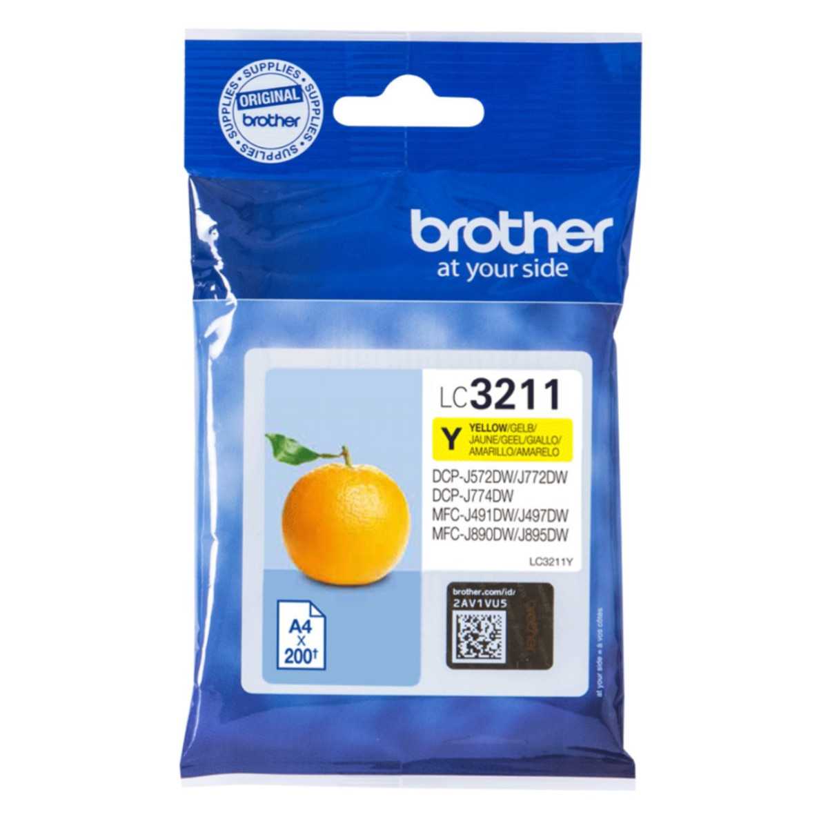 Brother LC3211Y Jaune Cartouche d'encre d'origine Brother LC3211Y Jaune Cartouche d'encre d'origine