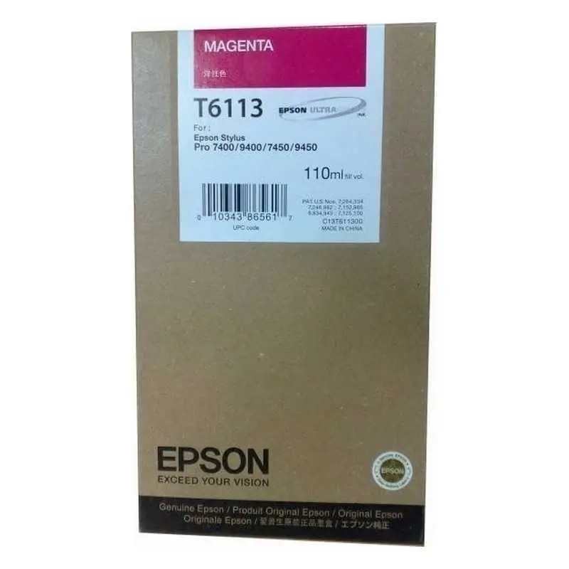 Epson T6113 Magenta Cartouche d'encre d'origine