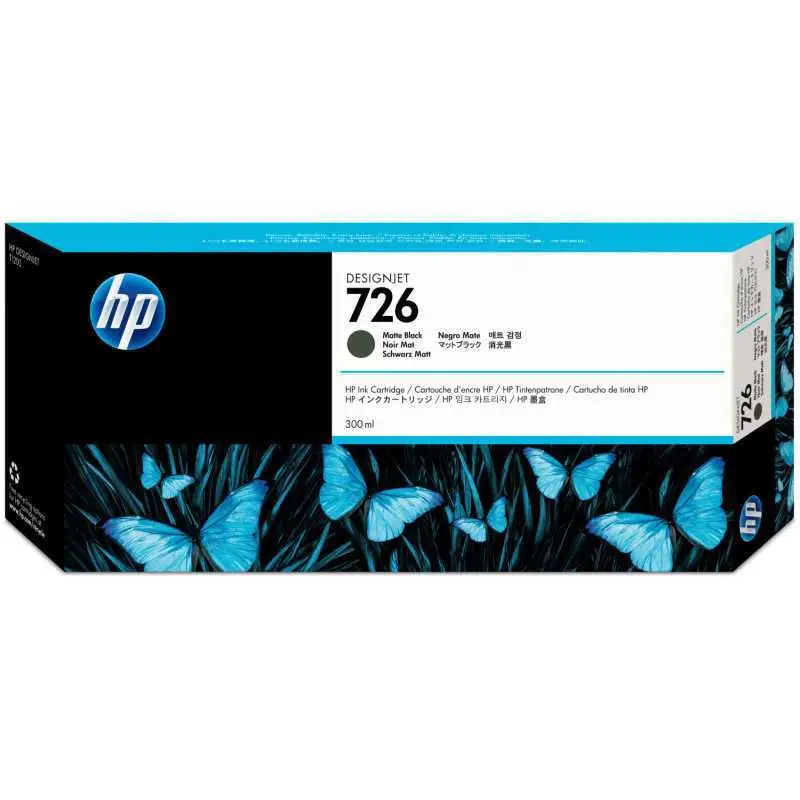 HP 726 Noir mat Cartouche d'encre d'origine - CH575A