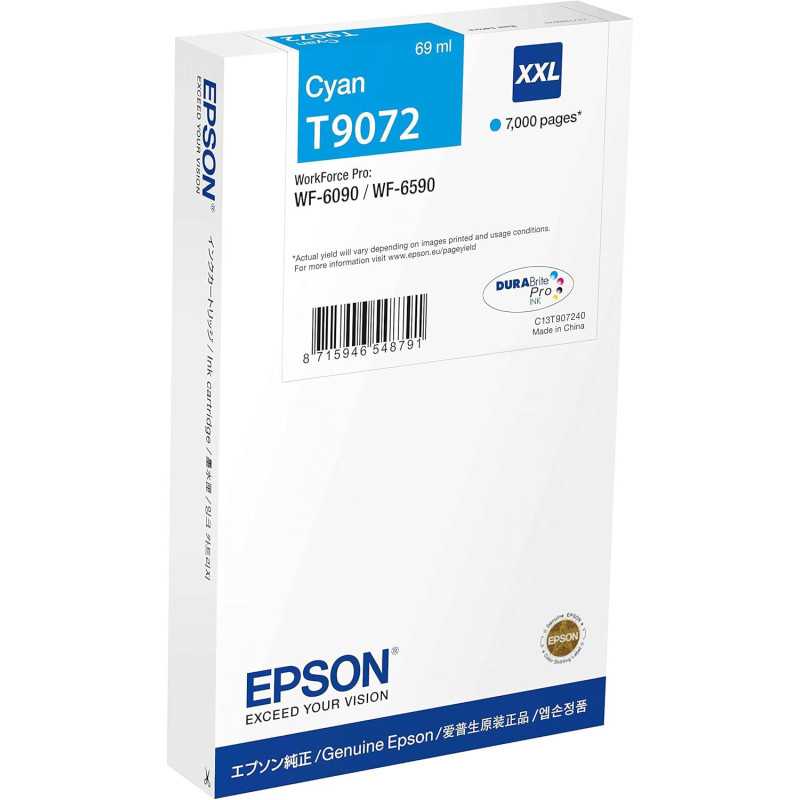 Epson T9072 XXL Cyan Cartouche d'origine au meilleur prix