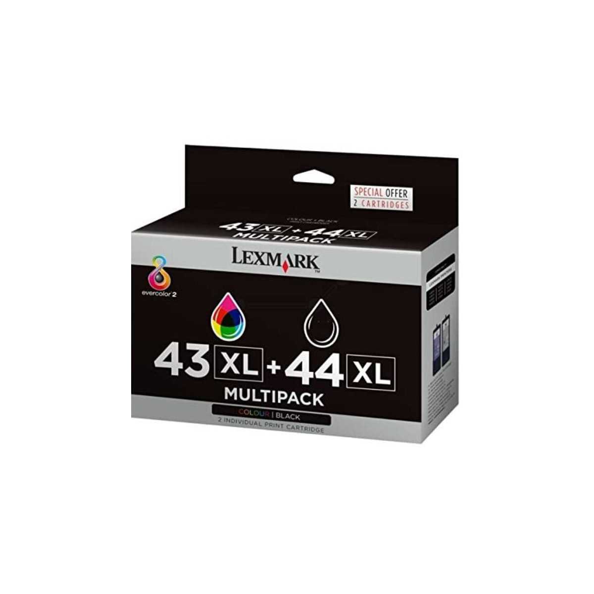 Lexmark 43XL/44XL Noir couleur Multipack d'origine Lexmark 43XL/44XL Noir couleur Multipack d'origine