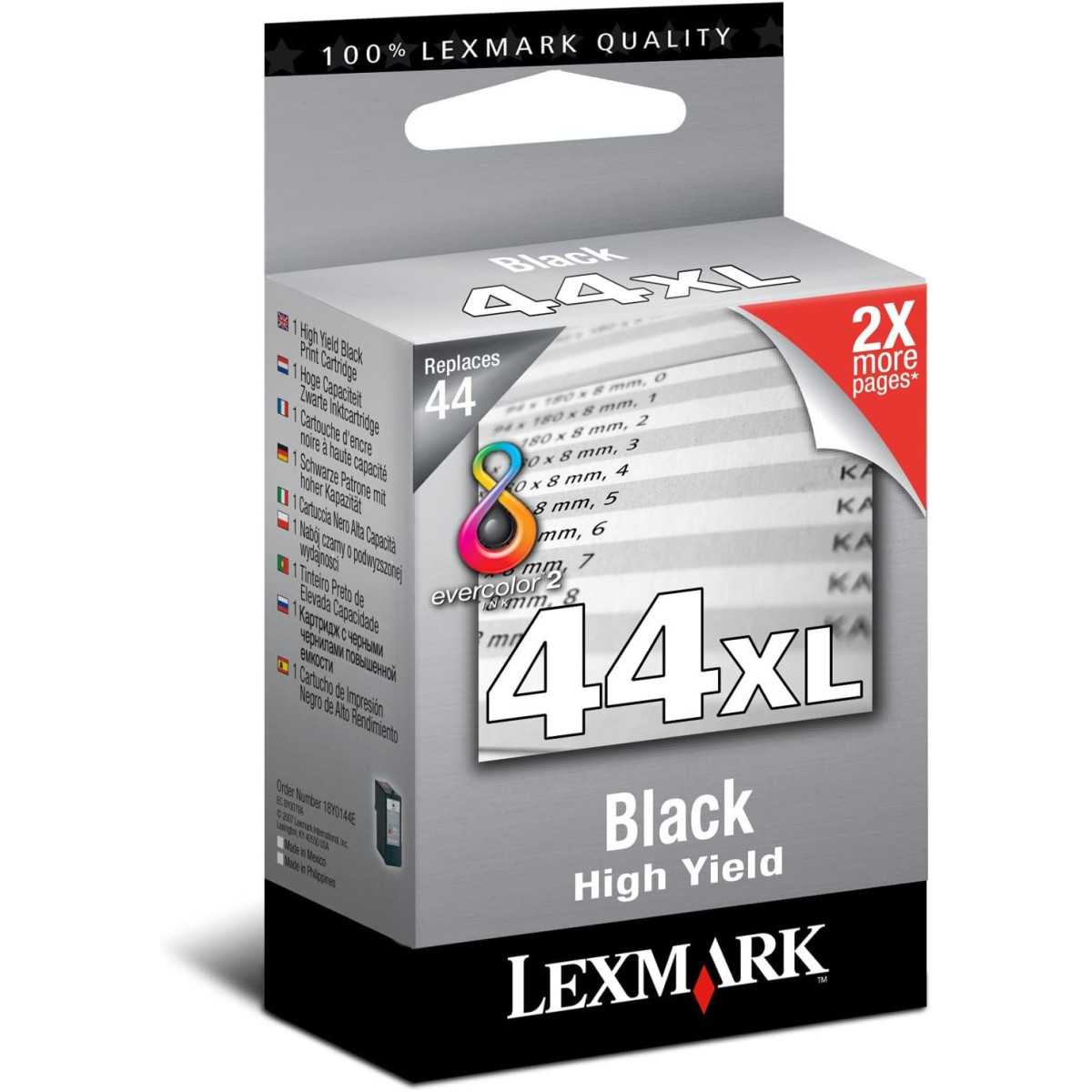 Lexmark 44XL Noir Cartouche d'encre d'origine au meilleur prix Lexmark 44XL Noir Cartouche d'encre d'origine au meilleur prix