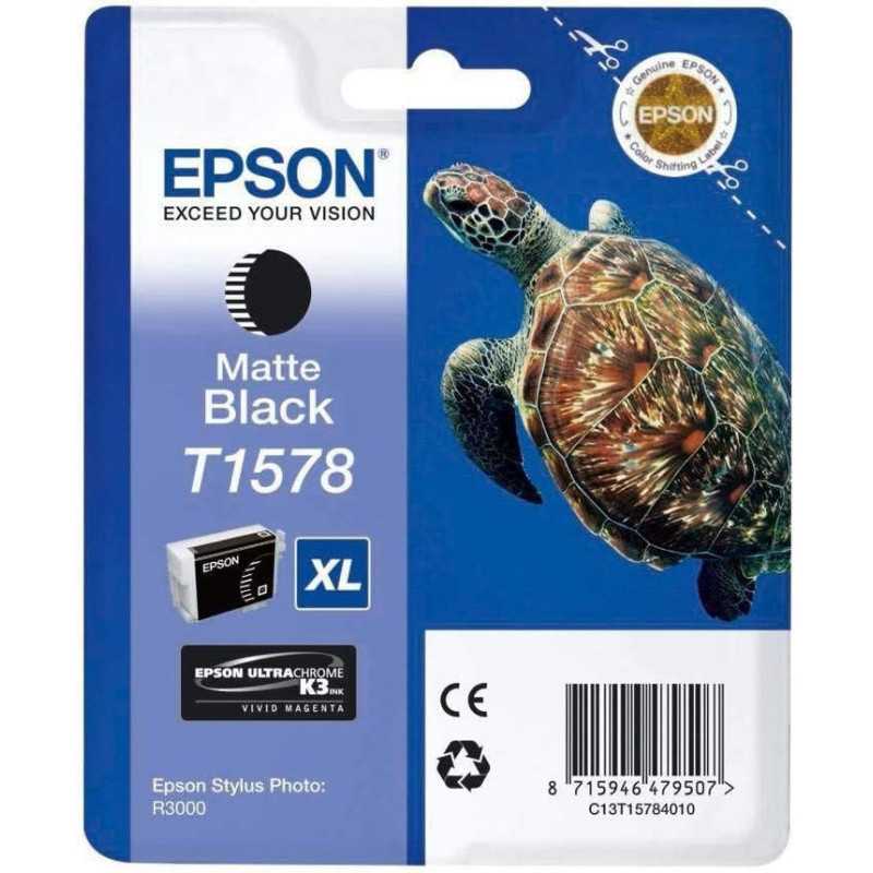 Epson T1578 Noir mat Cartouche d'encre Tortue au meilleur prix
