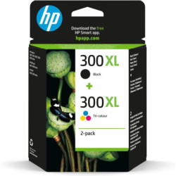 HP 300XL Noir Couleur Pack de 2 Cartouches authentiques