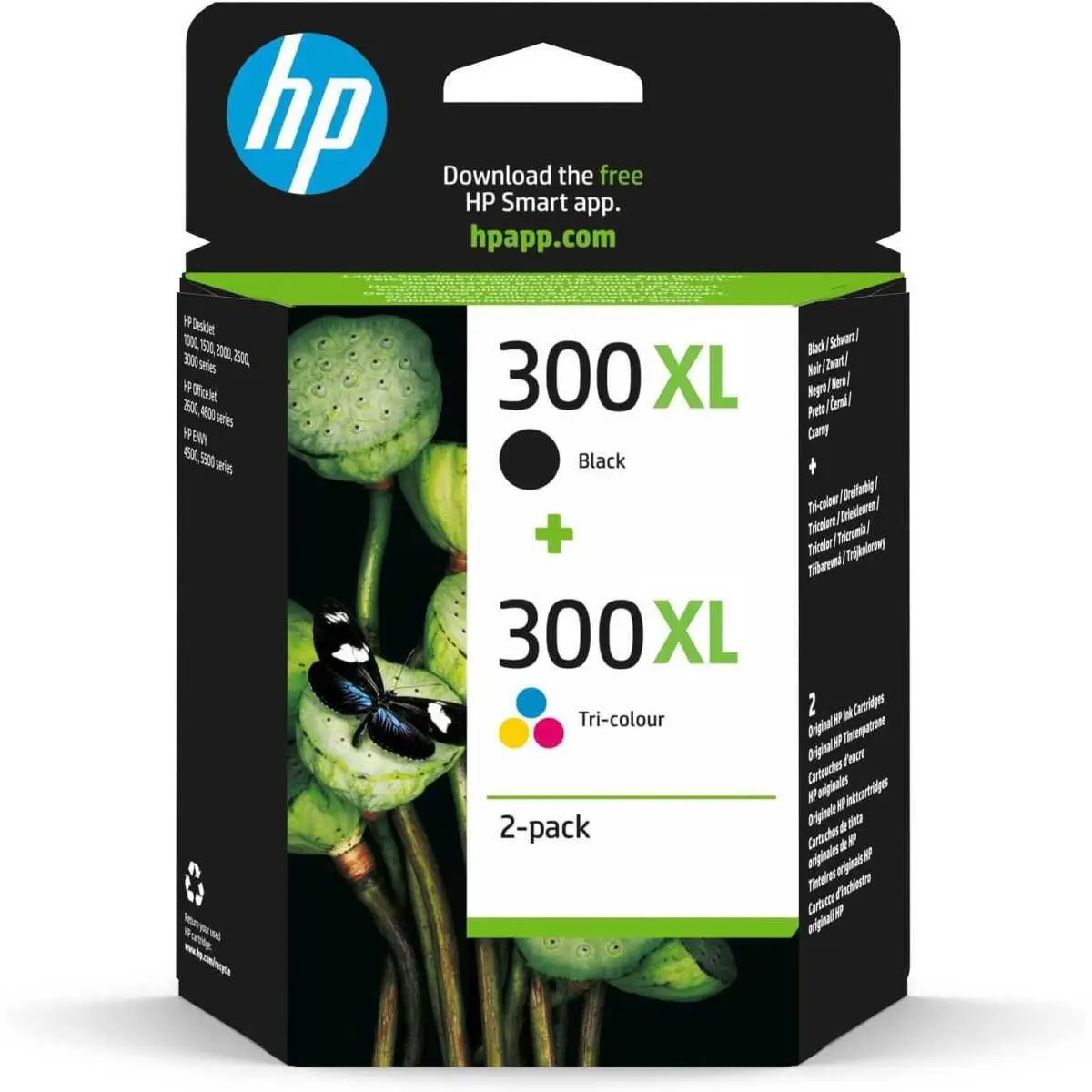 HP 300XL Noir Couleur Pack de 2 Cartouches authentiques