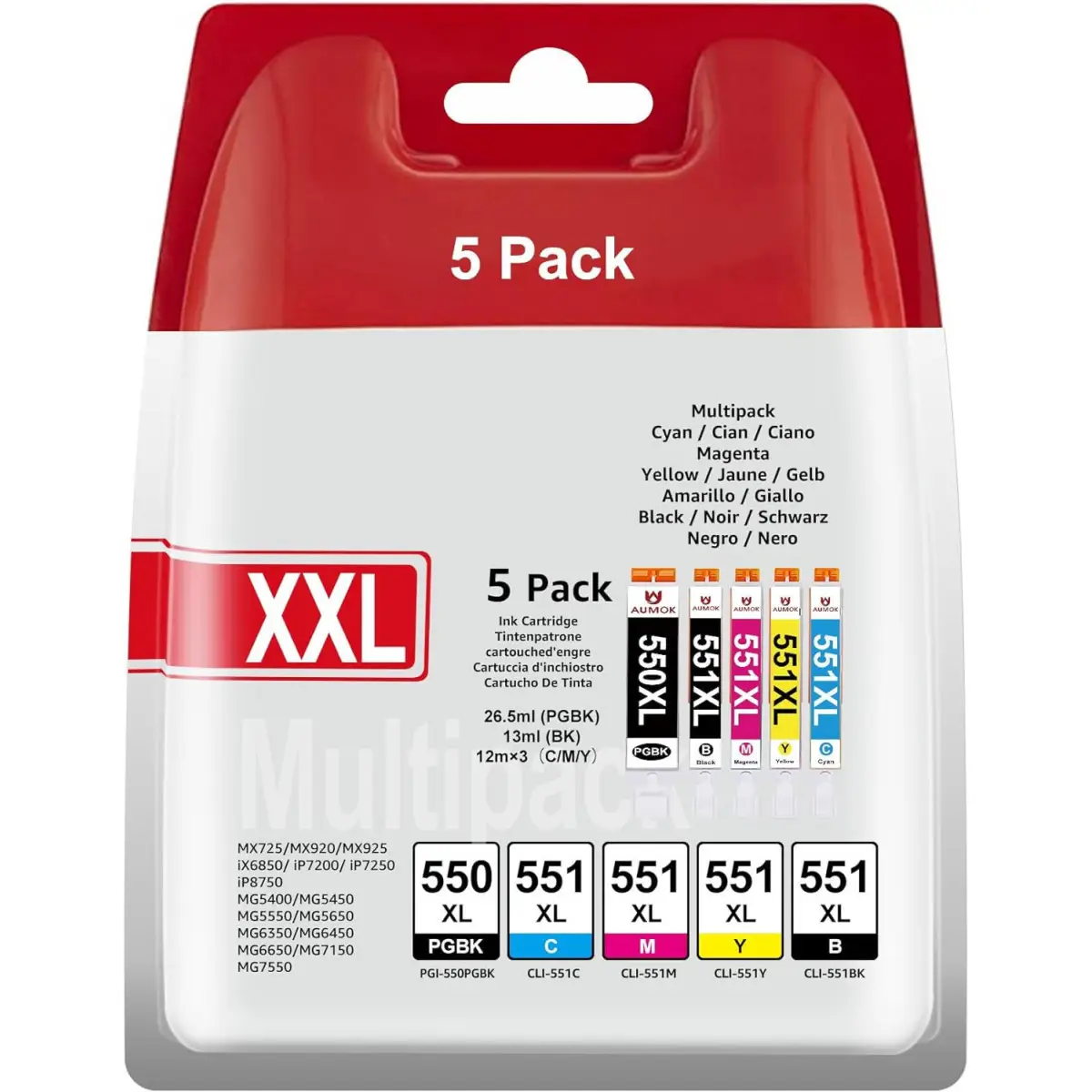 Canon PGI-550 XL/CLI-551XL Noir couleur Pack de cartouches authentiques au meilleur prix
