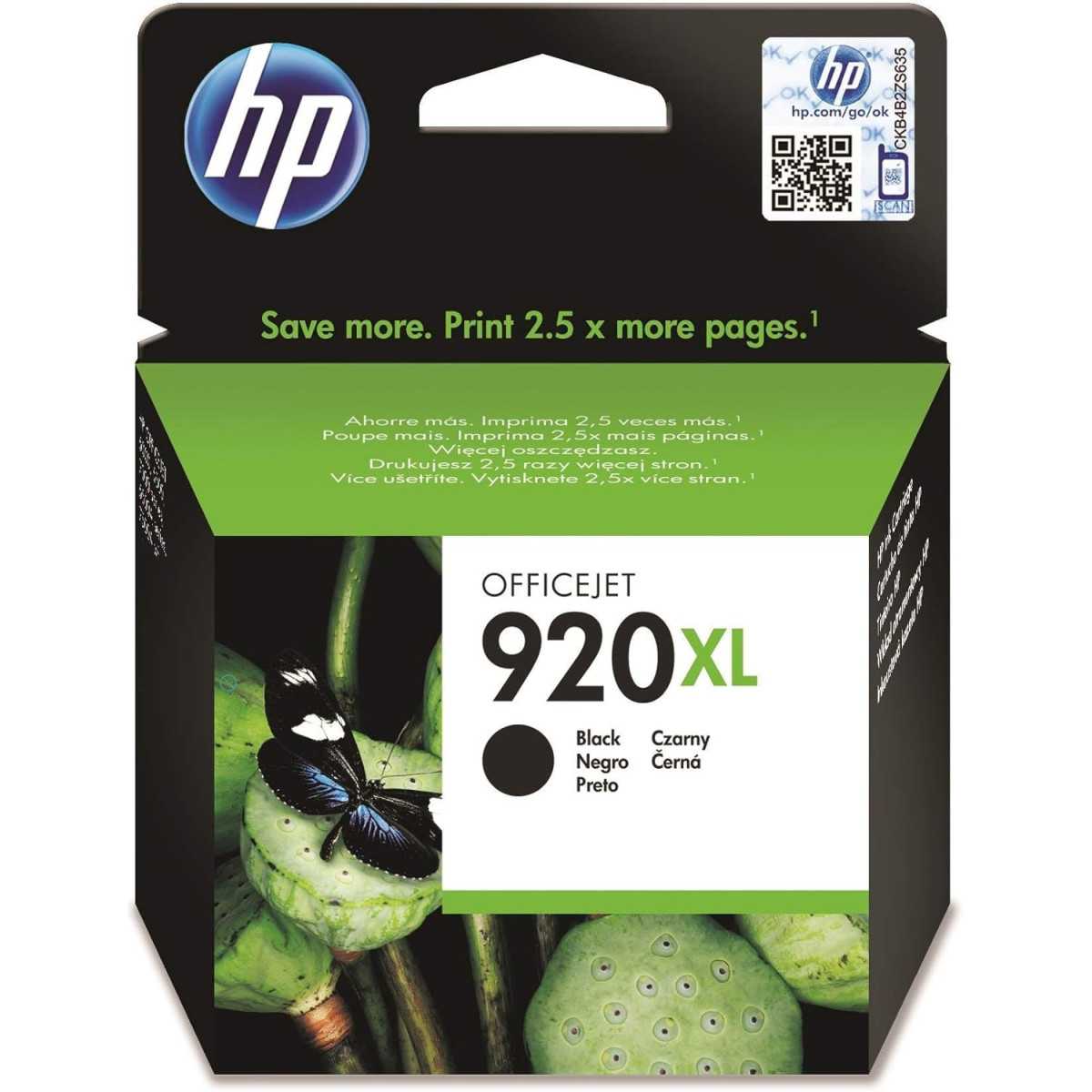HP 920XL Noir Cartouche d'encre d'origine au meilleur prix HP 920XL Noir Cartouche d'encre d'origine au meilleur prix