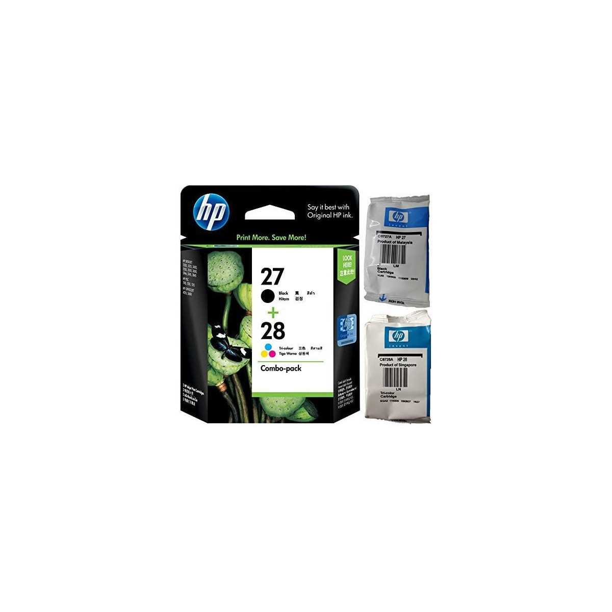 HP 27/28 Noir couleur Pack de 2 cartouches d'encre au meilleur prix HP 27/28 Noir couleur Pack de 2 cartouches d'encre au meilleur prix
