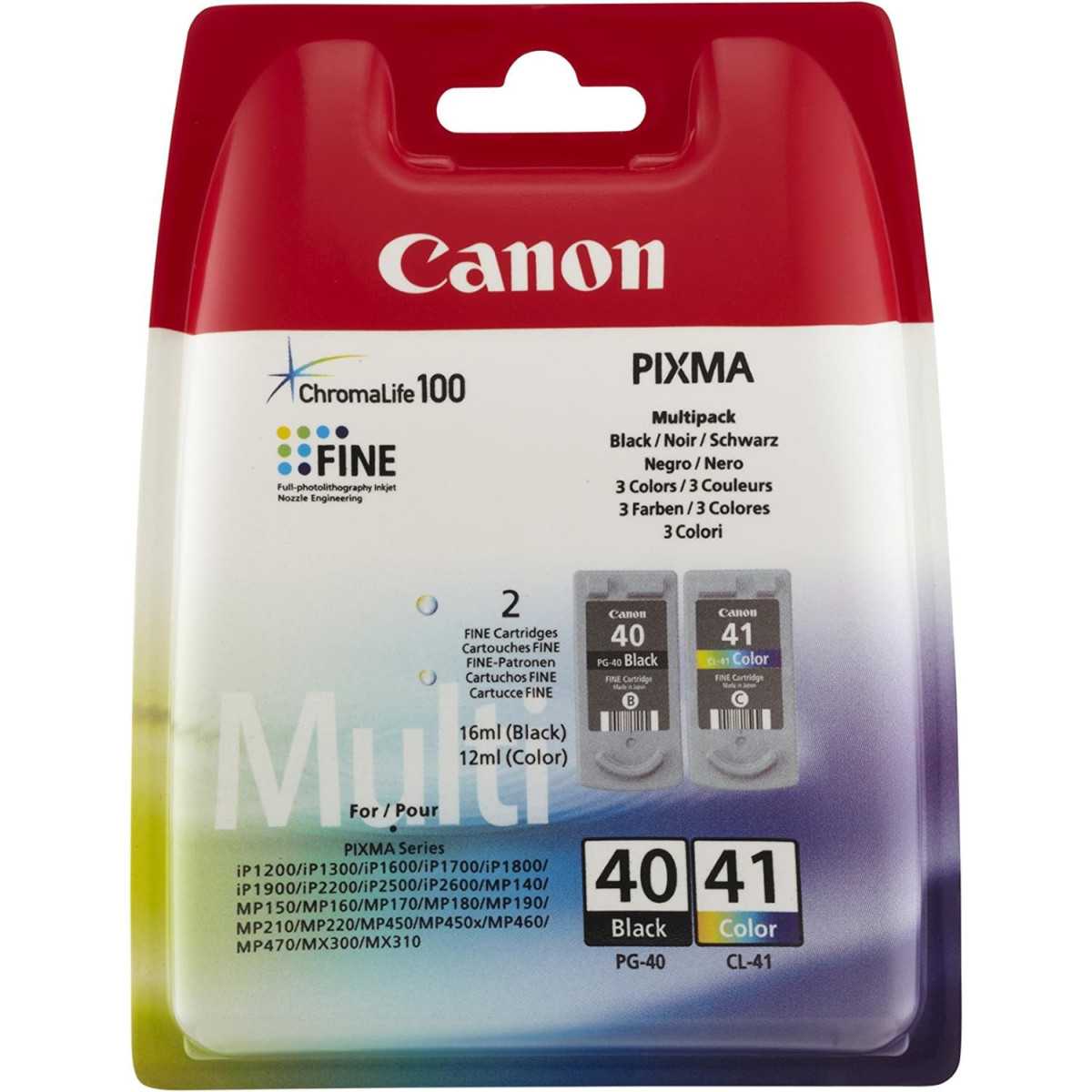 Canon PG-40/CL-41 Noir couleur Pack de 2 Cartouches au meilleur prix Canon PG-40/CL-41 Noir couleur Pack de 2 Cartouches au meilleur prix