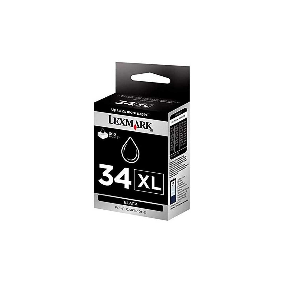 Lexmark 34XL Noir Cartouche d'encre d'origine au meilleur prix Lexmark 34XL Noir Cartouche d'encre d'origine au meilleur prix