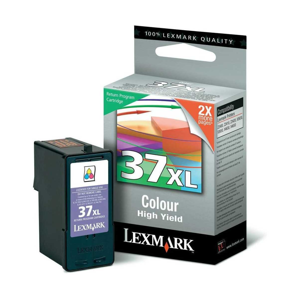 Lexmark 37XL Couleur Cartouche d'encre d'origine au meilleur prix Lexmark 37XL Couleur Cartouche d'encre d'origine au meilleur prix
