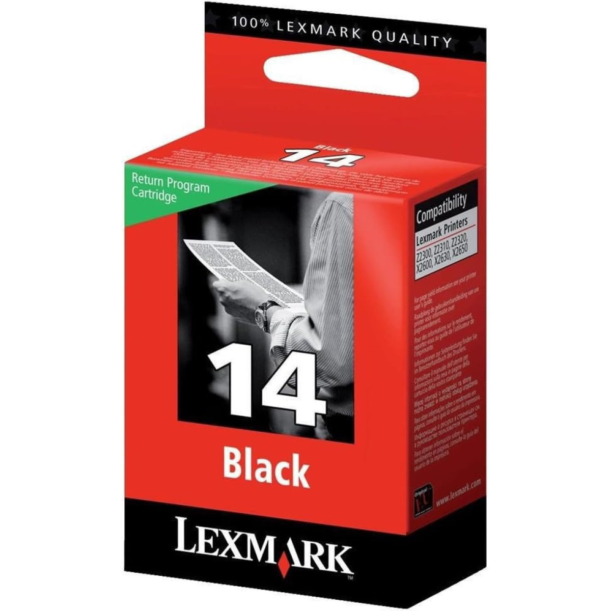 Lexmark 14 Noir Cartouche authentique au meilleur prix