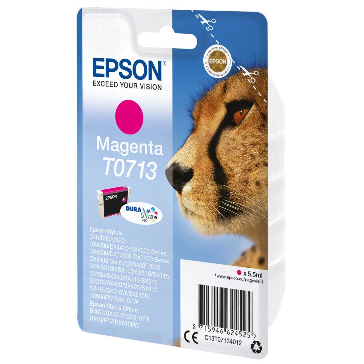 Epson T0713 Guépard Magenta Cartouche d'encre au meilleur prix