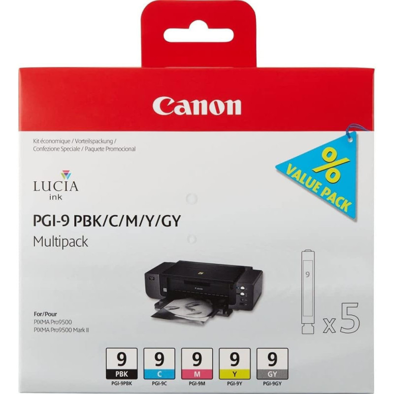 Canon PGI-9 Noir couleur Pack de cartouches authentiques au meilleur prix
