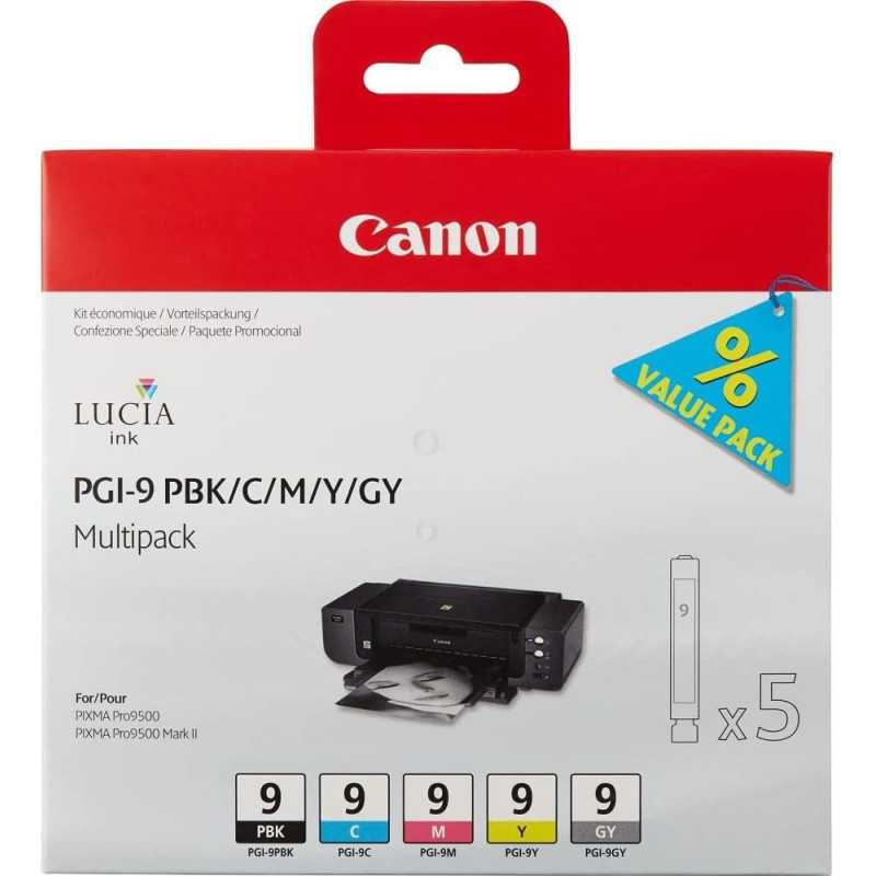 Canon PGI-9 Noir couleur Pack de cartouches authentiques au meilleur prix