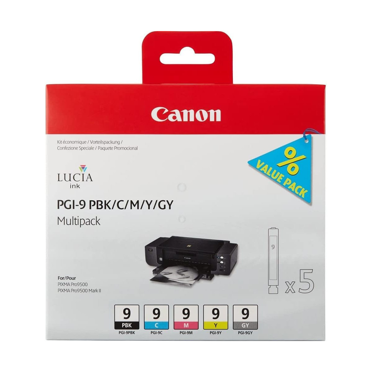 Canon PGI-9 Noir couleur Pack de cartouches authentiques au meilleur prix