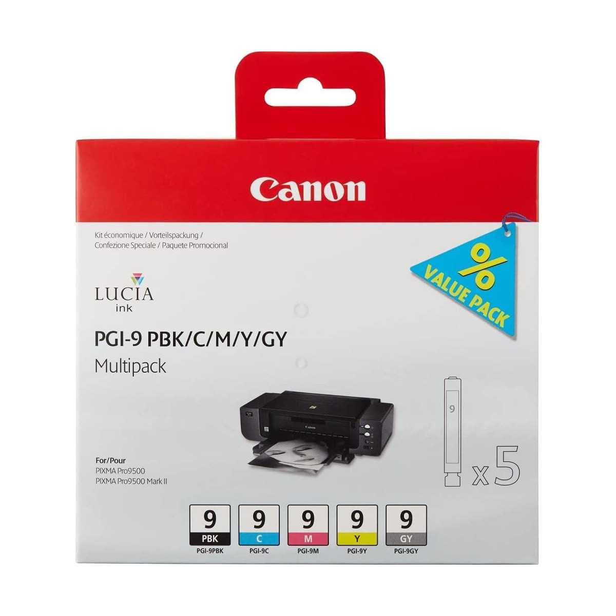 Canon PGI-9 Noir couleur Pack de cartouches authentiques au meilleur prix Canon PGI-9 Noir couleur Pack de cartouches authentiques au meilleur prix
