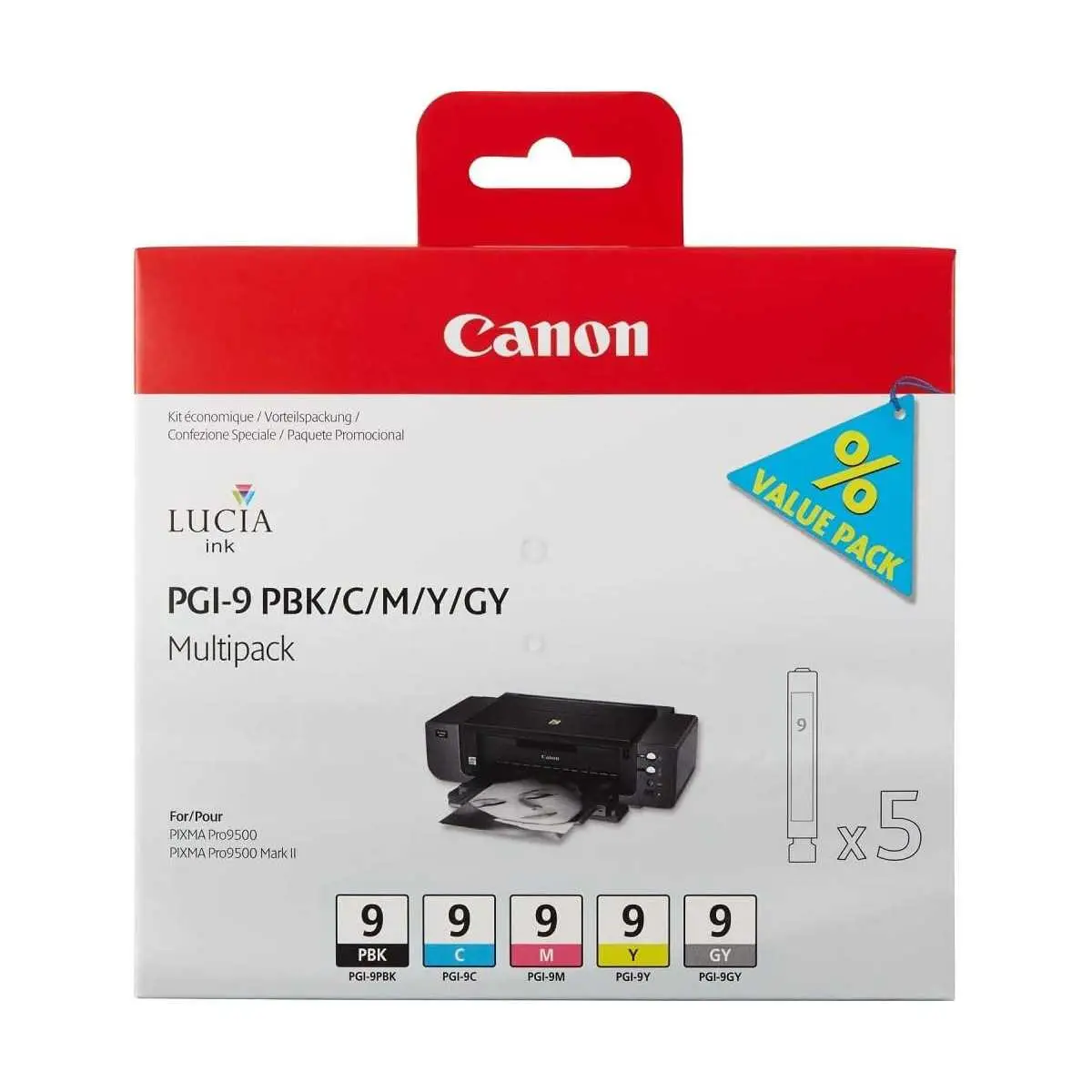 Canon PGI-9 Noir couleur Pack de 5 Cartouches au meilleur prix Canon PGI-9 Noir couleur Pack de 5 Cartouches au meilleur prix