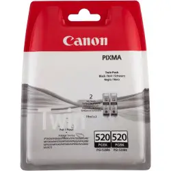 Canon PGI-520BK Noir Pack de 2 cartouches authentiques au meilleur prix