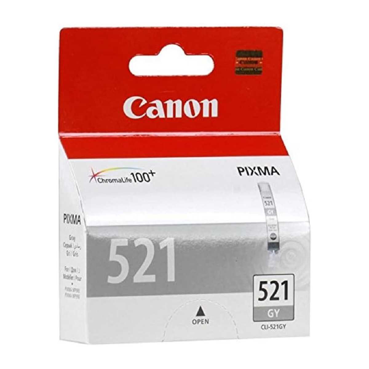 Canon CLI-521GY Gris Cartouche d'encre d'origine au meilleur prix Canon CLI-521GY Gris Cartouche d'encre d'origine au meilleur prix