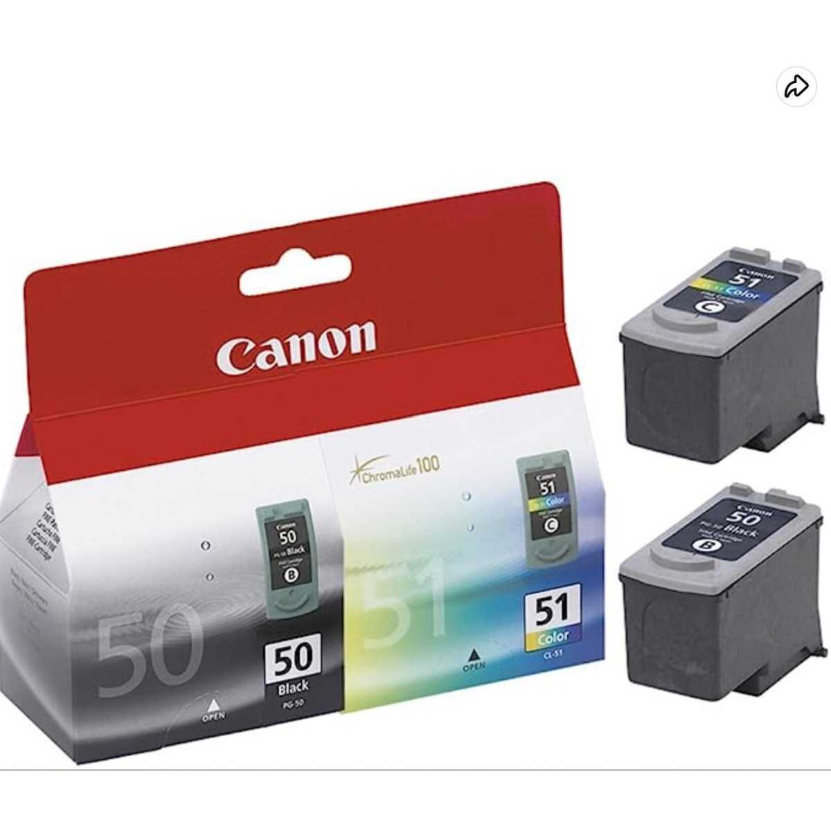 Canon PG-50/CL-51 Noir couleur Pack de 2 Cartouches au meilleur prix Canon PG-50/CL-51 Noir couleur Pack de 2 Cartouches au meilleur prix