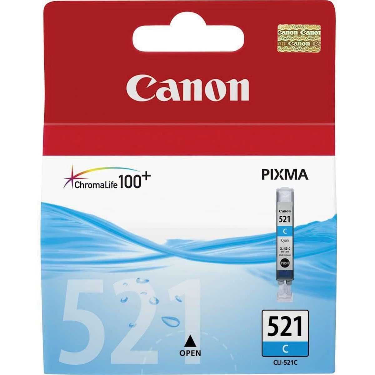 Canon CLI-521C Cyan Cartouche d'encre d'origine au meilleur prix Canon CLI-521C Cyan Cartouche d'encre d'origine au meilleur prix