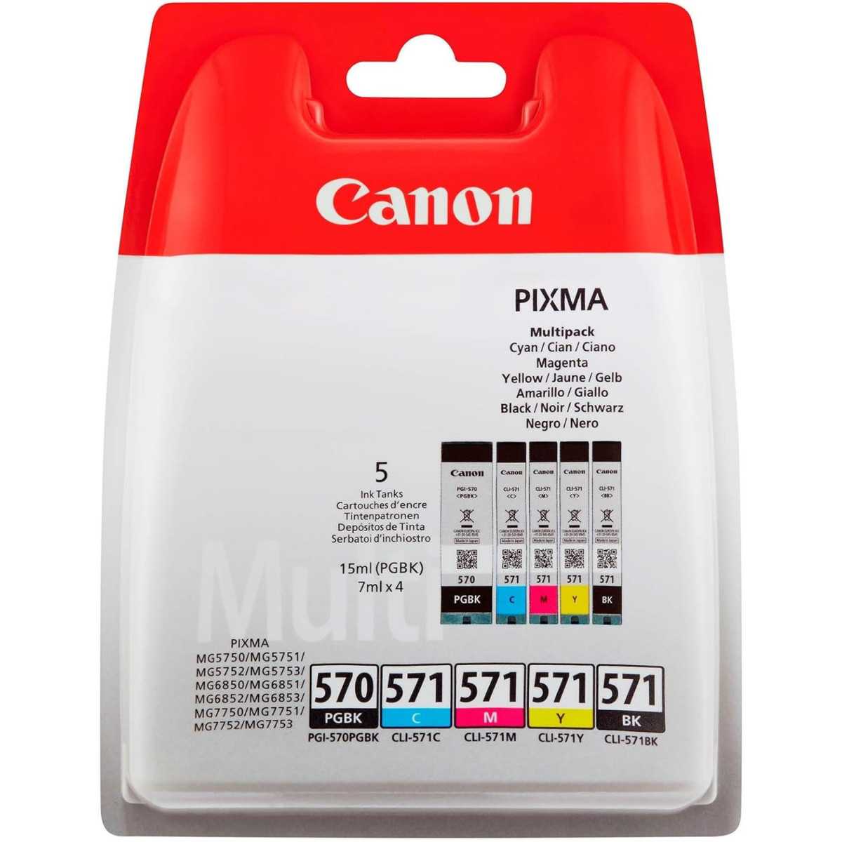 Canon PGI-570/CLI-571 Noir Couleur Pack de 2 Cartouches au meilleur prix Canon PGI-570/CLI-571 Noir Couleur Pack de 2 Cartouches au meilleur prix