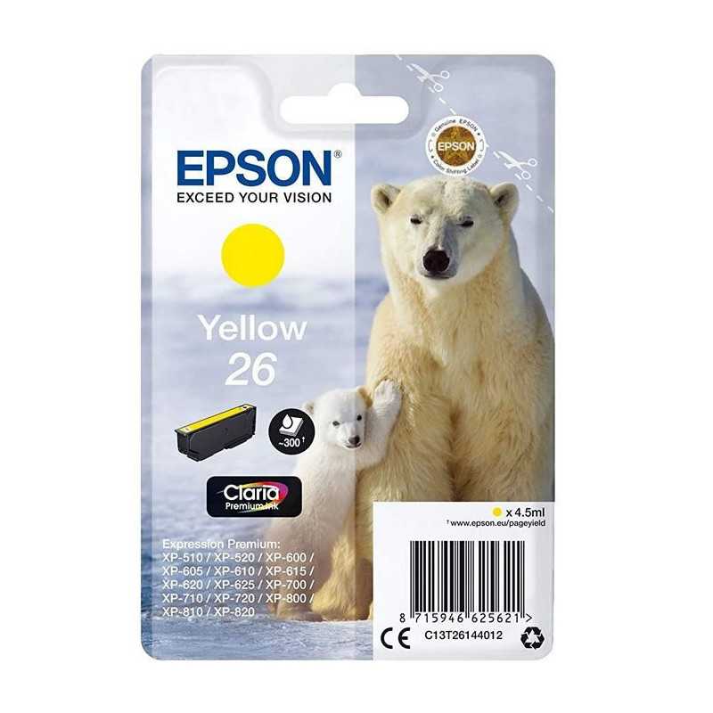 Epson 26 Jaune Ours Polaire Cartouche d'origine au meilleur prix