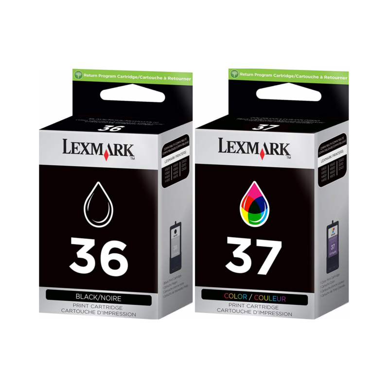 Lexmark 36/37 Noir couleur Pack de 2 cartouches au meilleur prix