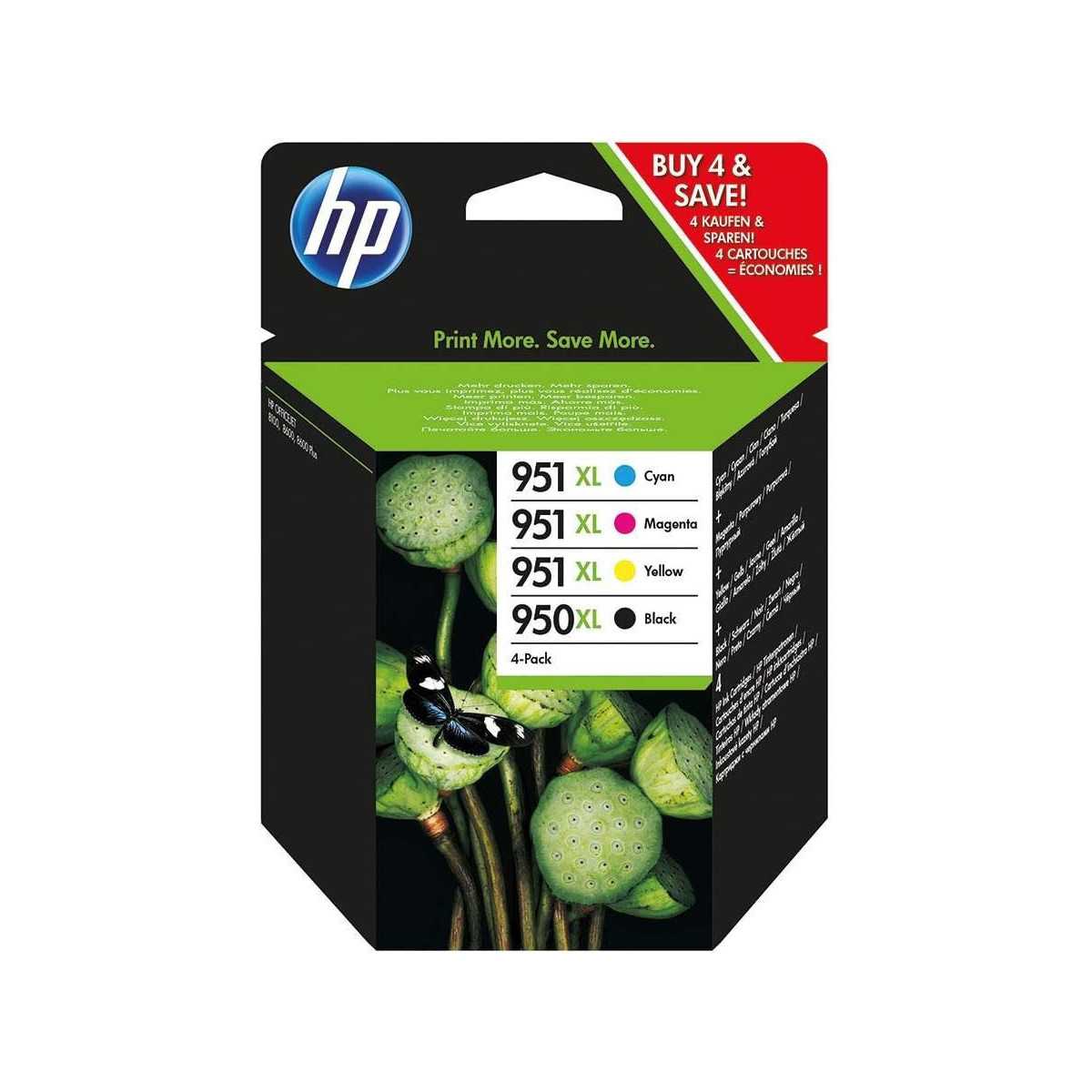 HP 950XL/951XL Noir couleur Pack de 4 Cartouches au meilleur prix HP 950XL/951XL Noir couleur Pack de 4 Cartouches au meilleur prix